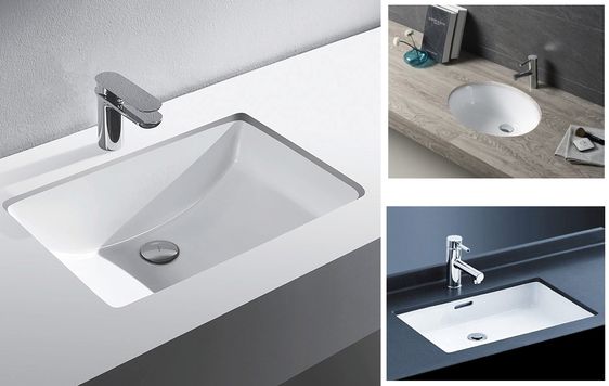Sử dụng lavabo âm bàn giúp tối ưu diện tích không gian