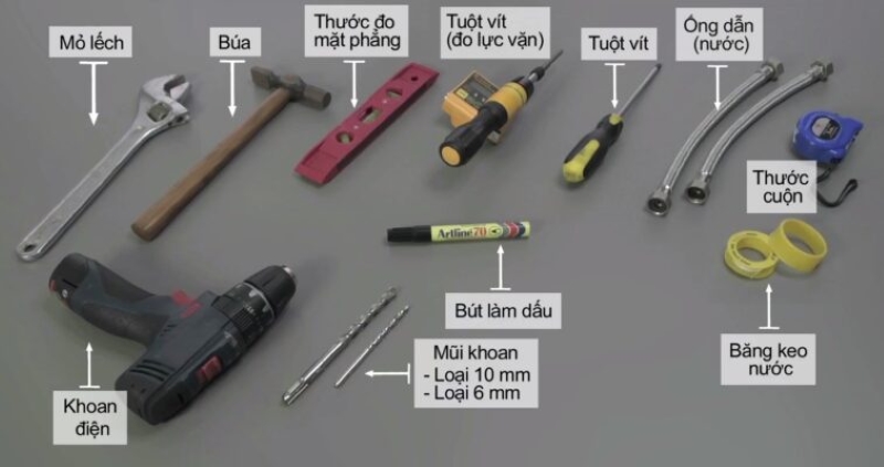 Chuẩn bị dụng cụ cần thiết