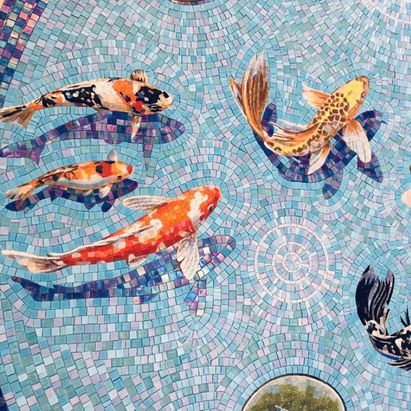 Mẫu gạch mosic gốm sứ lát hồ bơi