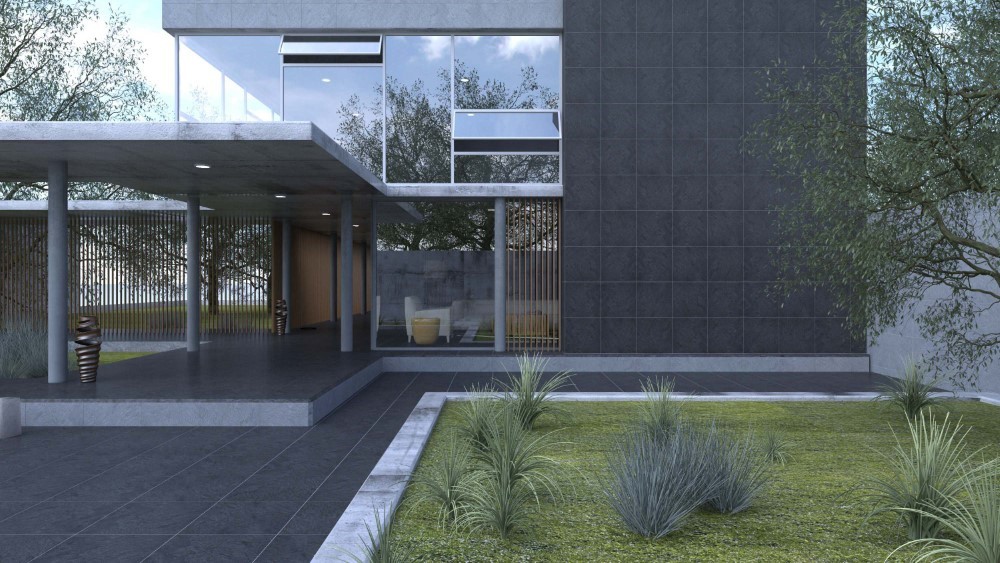 Gạch vân xi măng Á Mỹ 21.A.660.1646 ốp mặt tiền tông màu đậm