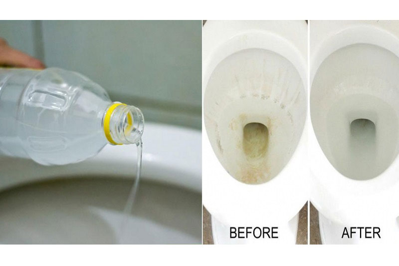 vết ố vàng do nguồn nước nhiễm kim loại gây ra