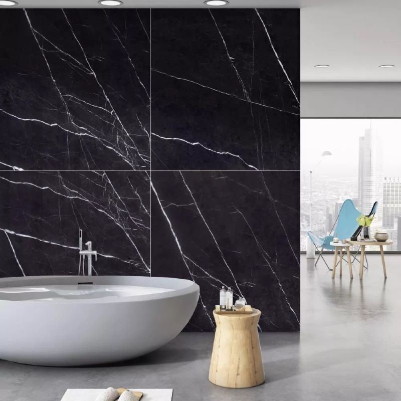 Gạch ốp tường tông màu đen