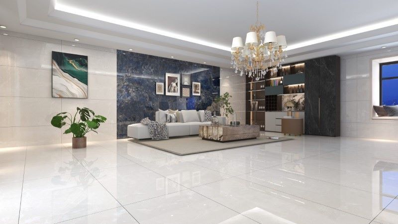 Chọn màu gạch lát nền nhà theo gam màu sáng nổi bật