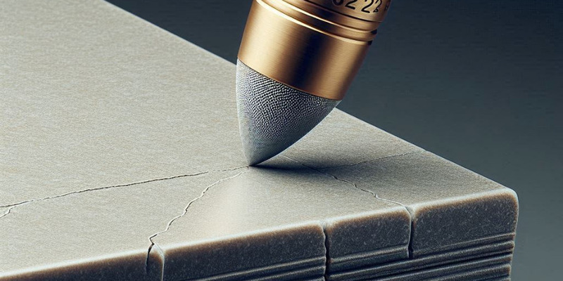 sử dụng bút thử để test độ cứng bề mặt của gạch