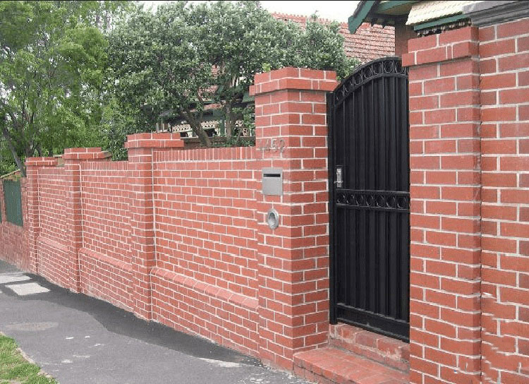 Gạch giả cổ lát sân vườn, ốp trụ cổng