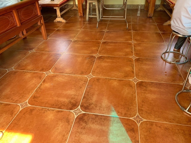 Mẫu gạch giả cổ được ứng dụng nhiều trong không gian phòng thờ