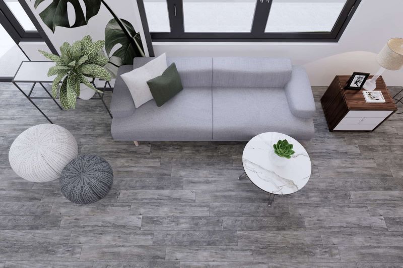 Gạch giả gỗ Trung Quốc tông trung tính