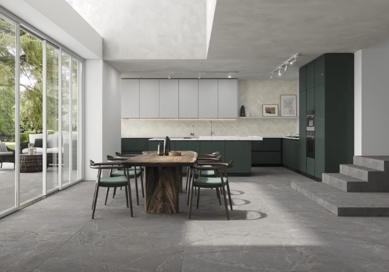 Gạch 90x90 ốp lát không gian bếp