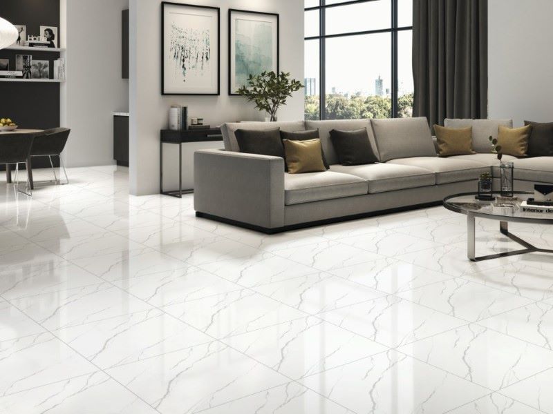 Gạch lát màu trắng vân khói 60x60 Prime 01.600600.39040