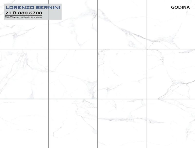 Gạch lát màu trắng vân khói 80x80