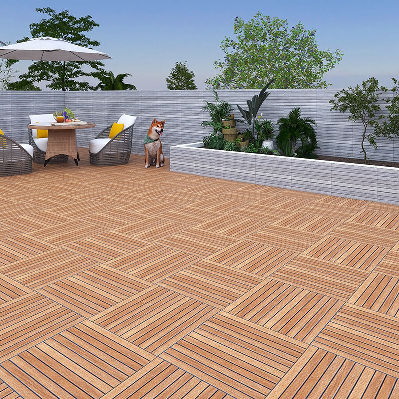Gạch lát nền vân gỗ 60x60 không gian ngoài trời