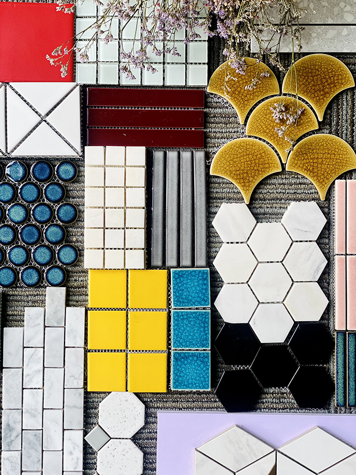 Hình dạng và kích thước phổ biến của gạch mosaic