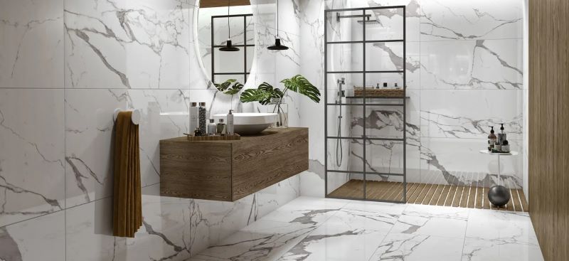 Gạch vân đá marble 40x80 cho không gian thêm sang trọng