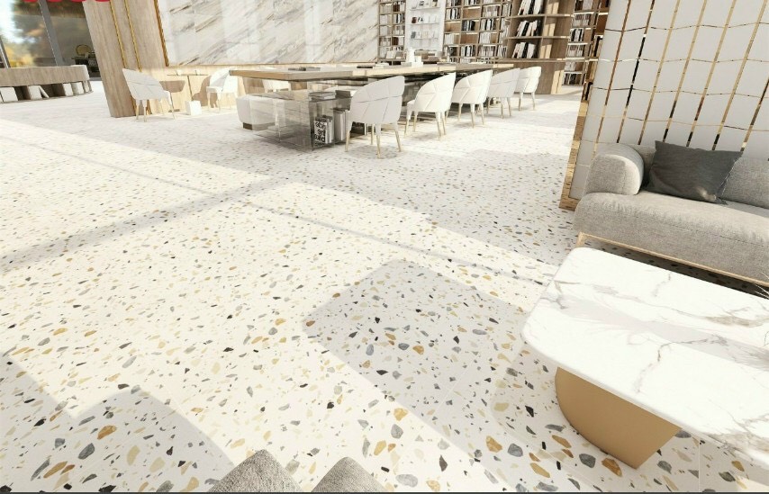 Gạch vân đá trắng Terrazzo