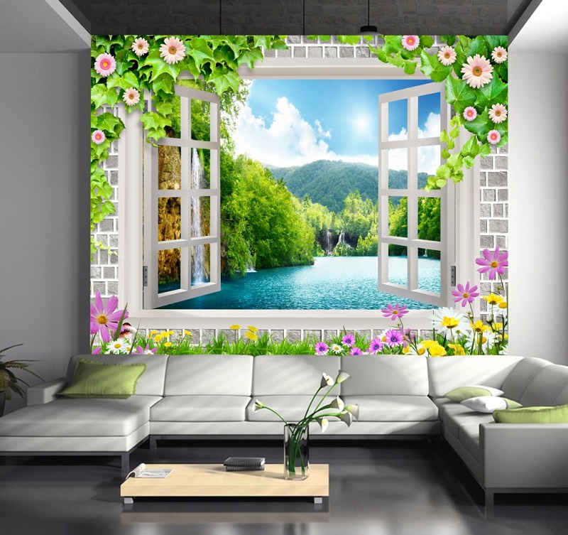 Gạch tranh 3D ốp phòng khách