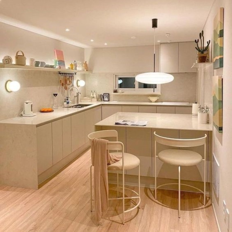 Gạch vân gỗ Viglacera ốp lát phòng bếp