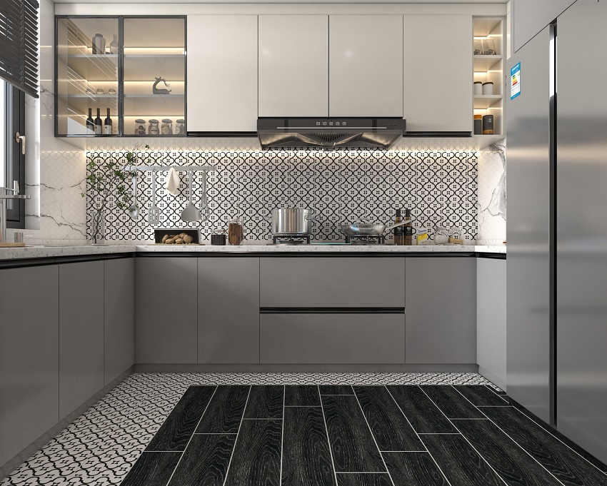 ý tưởng phối màu gạch ốp tường bếp hot nhất 2024