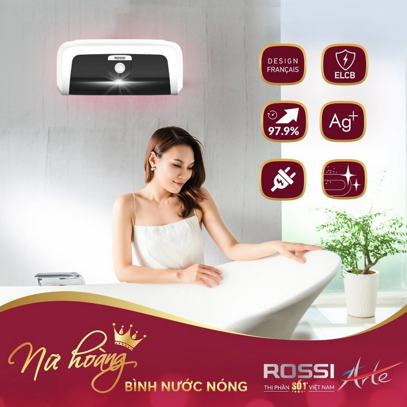 Bình nóng lạnh Rossi dẫn đầu thị trường