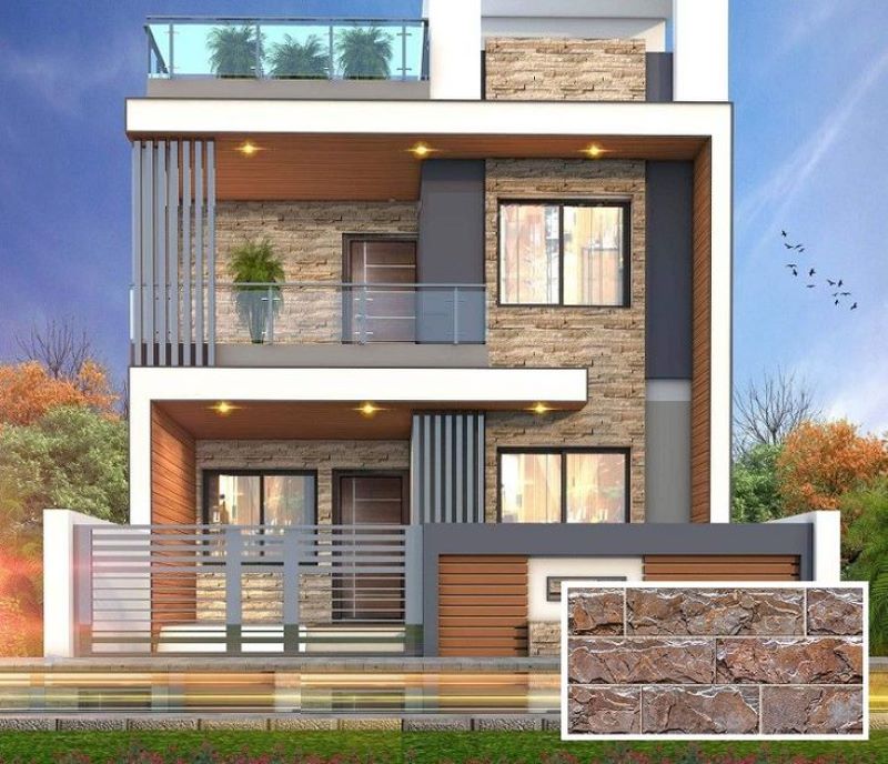 Gạch 30x60 ốp tường mặt tiền