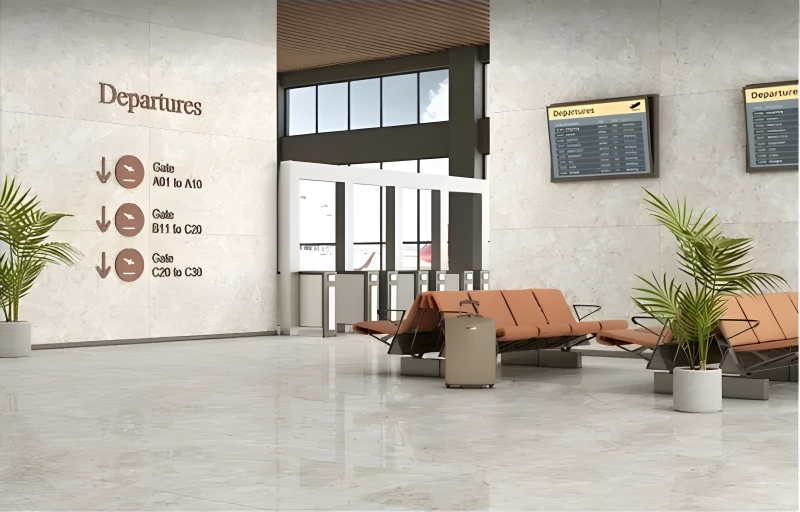 Gạch Ấn Độ kích thước 120x180 ứng dụng trong các không gian lớn