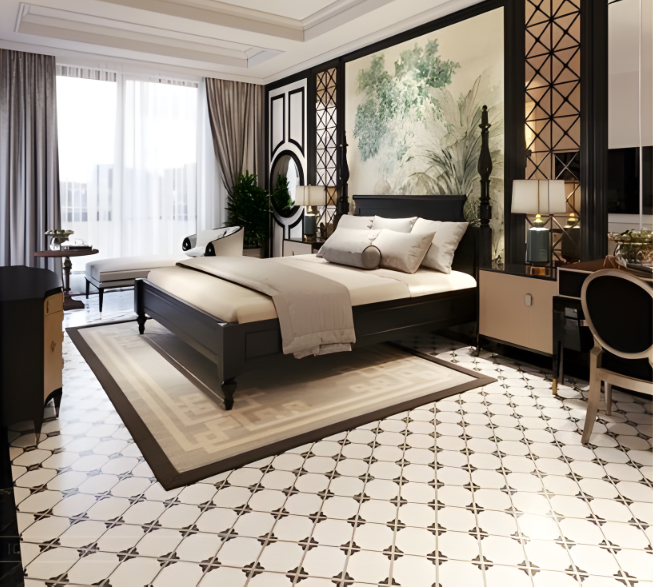 Phòng ngủ đậm chất phong cách Đông Dương