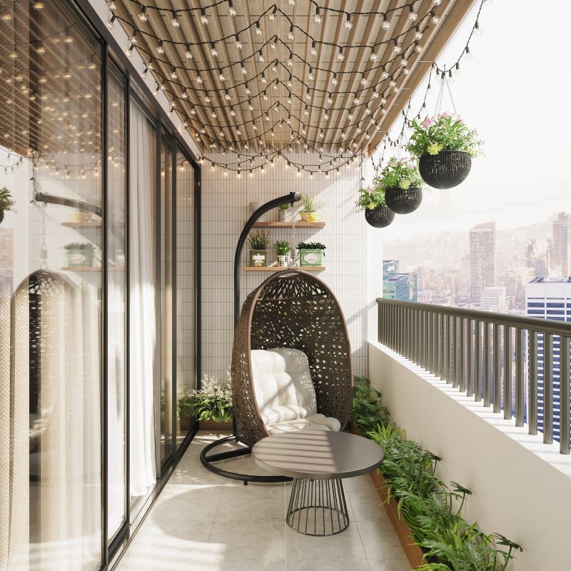 Gạch ốp lát cho ban công ngồi thư giãn