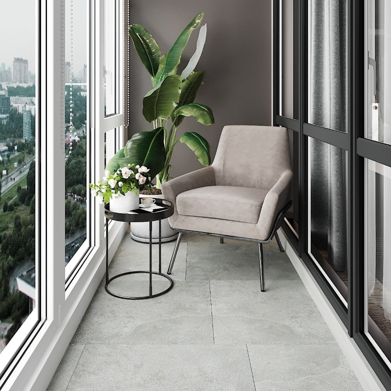 Gạch vân đá lát ban công