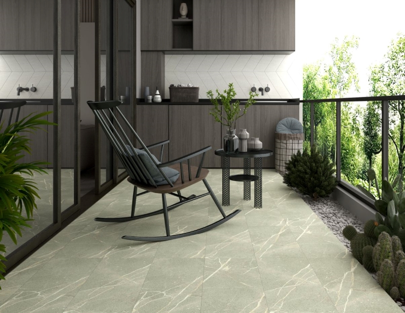 Gạch lát nền ban công vân đá