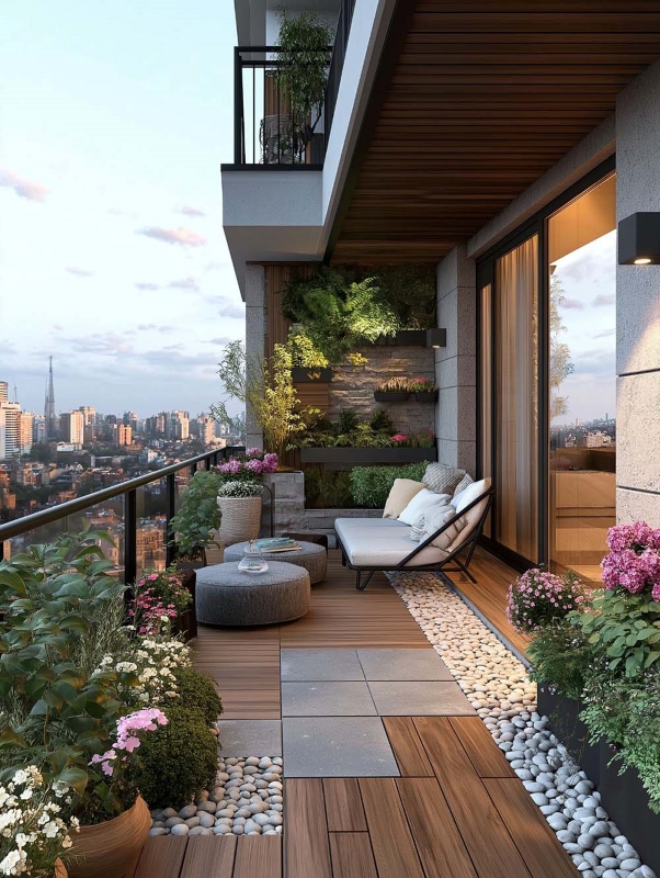 Gạch lát ban công vân gỗ