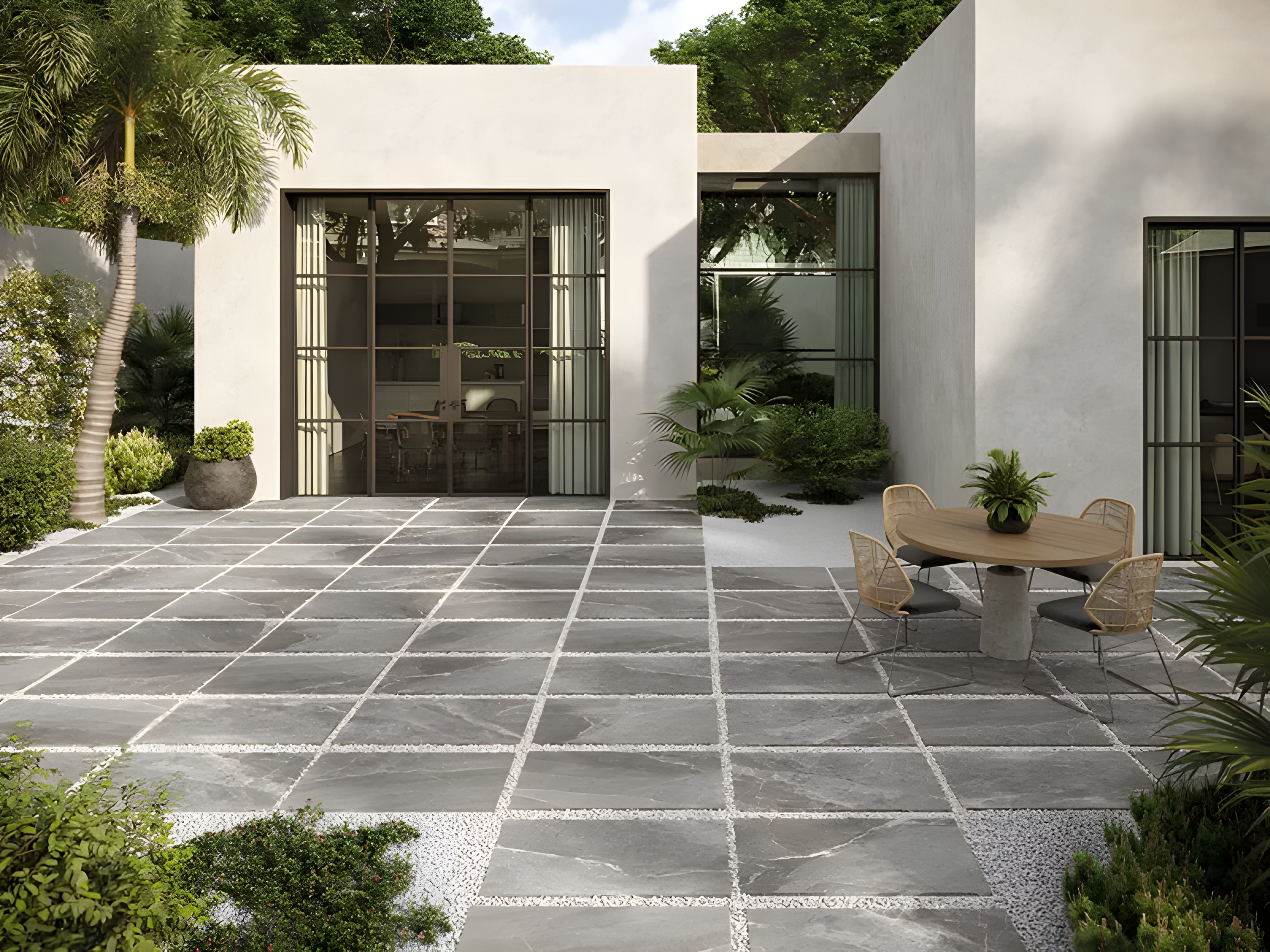 Khu vực sân vườn sạch sẽ