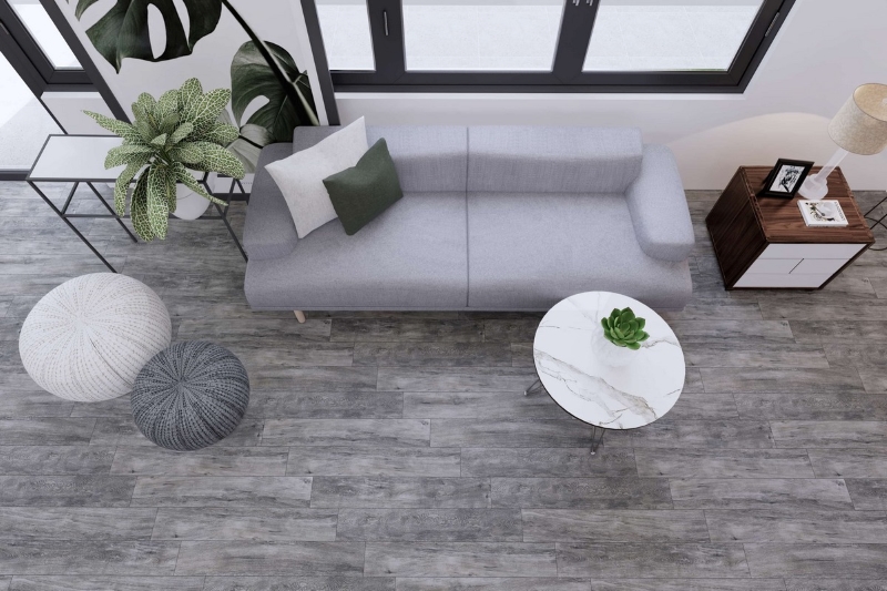 Gạch lát nền vân gỗ 15x90 màu xám