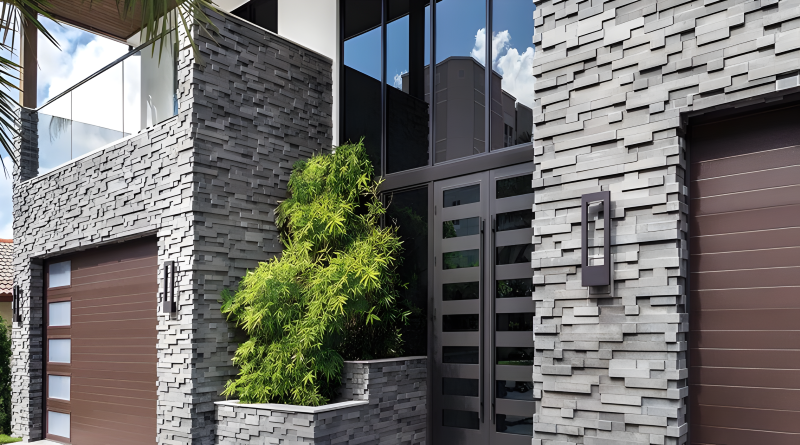 Mặt tiền ứng dụng ốp gạch giả đá