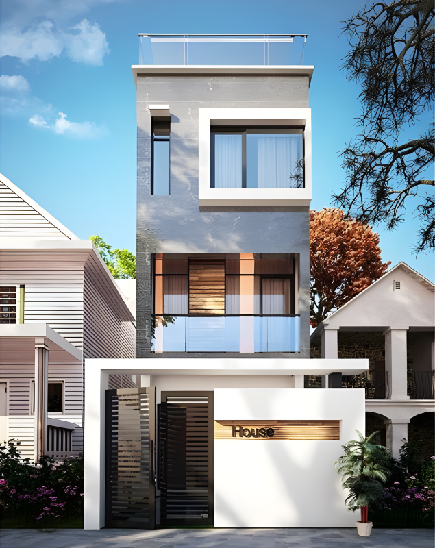 Gạch ốp mặt tiền nhà phố