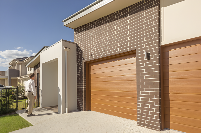 Gạch ốp mặt tiền tông màu nâu