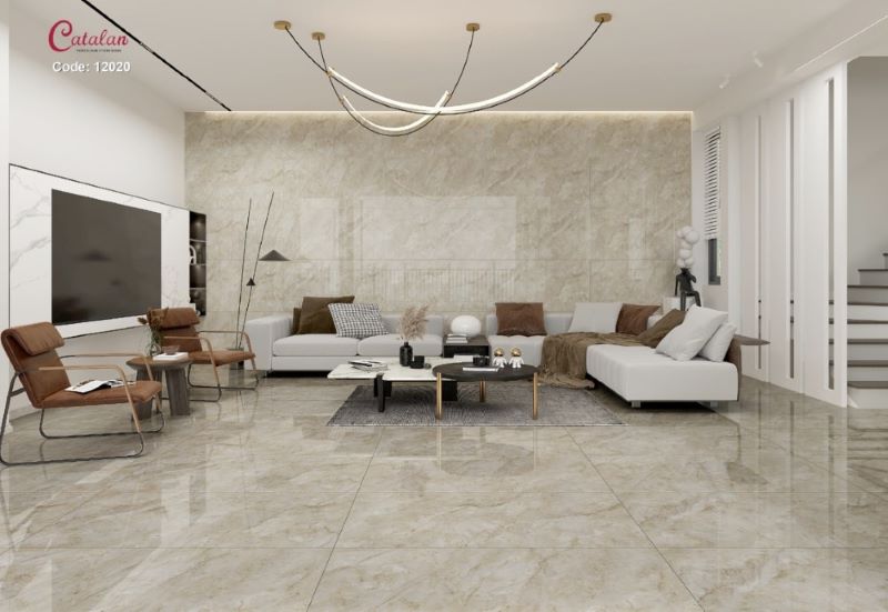 Mẫu gạch ốp tường vân đá 60x120 