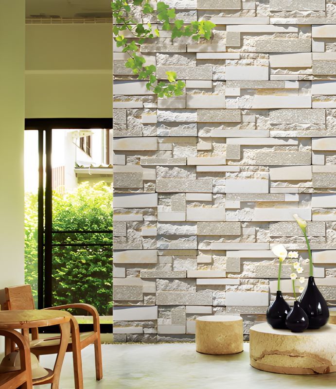 Mẫu gạch thẻ giả cổ ốp trang trí phòng khách 