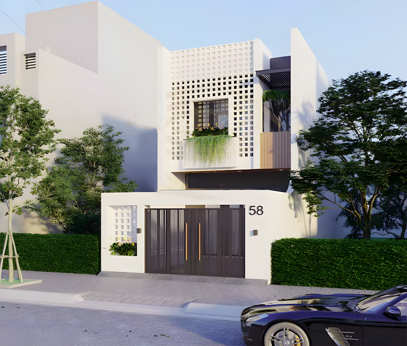 Gạch thông gió ốp mặt tiền nhà phố