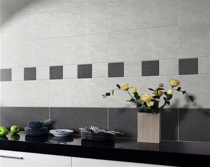 Mẫu gạch viền ốp tường Taicera ốp tường bếp hiện đại