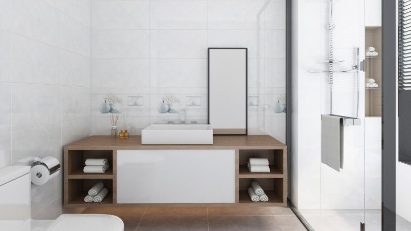 gạch viền ốp tường 30x60 màu trắng sáng họa tiết sinh động