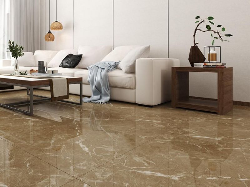 Mẫu gạch lát nền màu nâu cho người mệnh Thổ