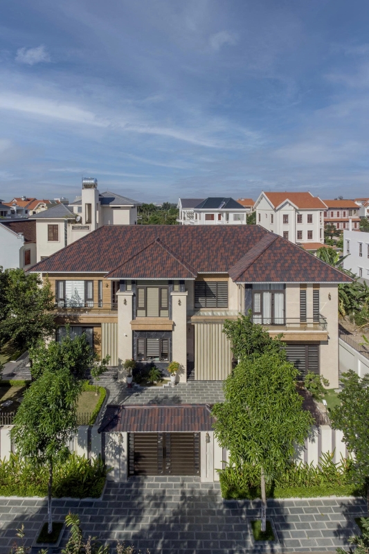 Nhà mái Nhật dùng ngói lợp Fuji