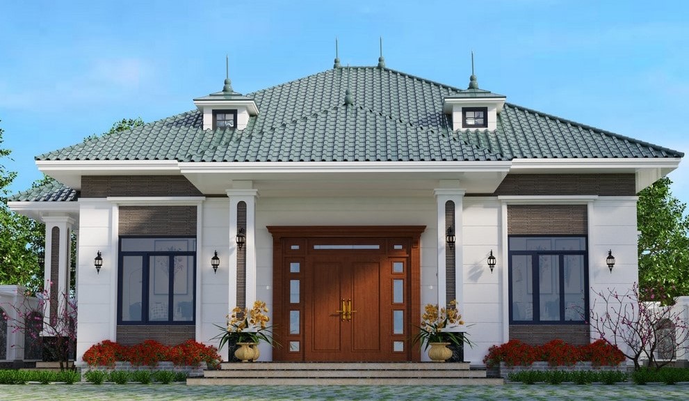 Thiết ké mái nhật nhà 1 tầng