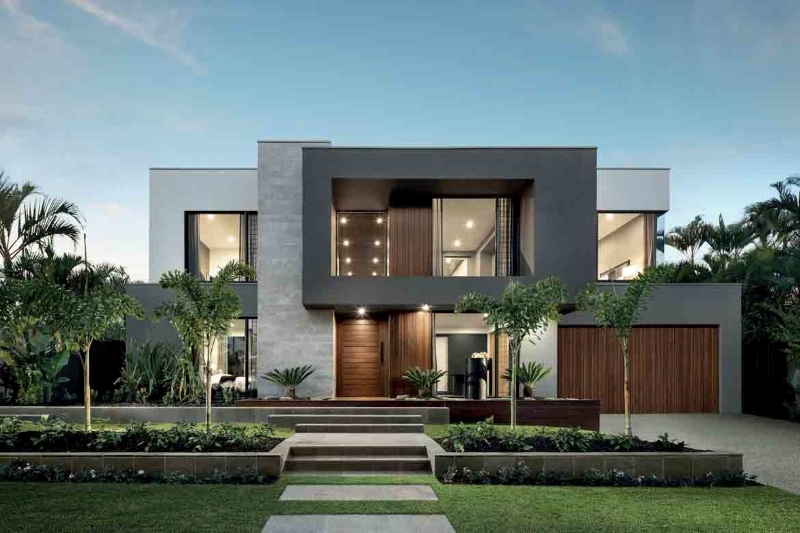 Phối màu tương đồng khi ốp mặt tiền