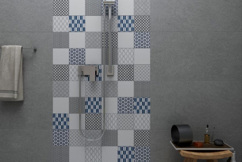 Gạch Á Mỹ 21.A.220.S055 - gạch trang trí hình vuông khổ nhỏ đầy nghệ thuật.