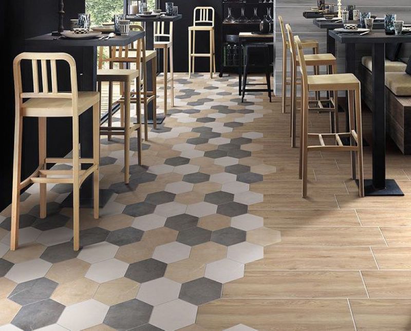 Kết hợp nhiều kích thước và hình dạng gạch khác nhau