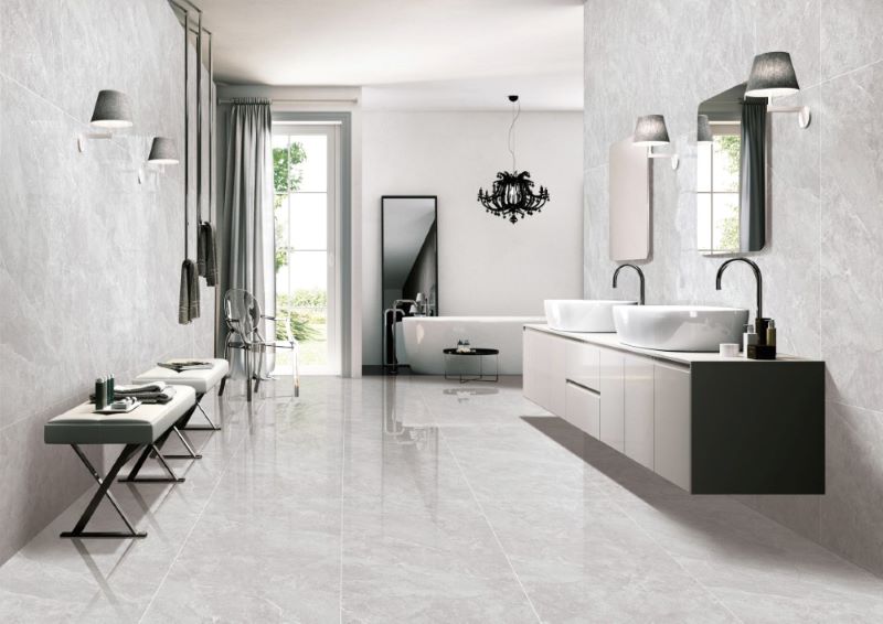 Gạch 60x120 Trung Quốc vân đá ghi sáng