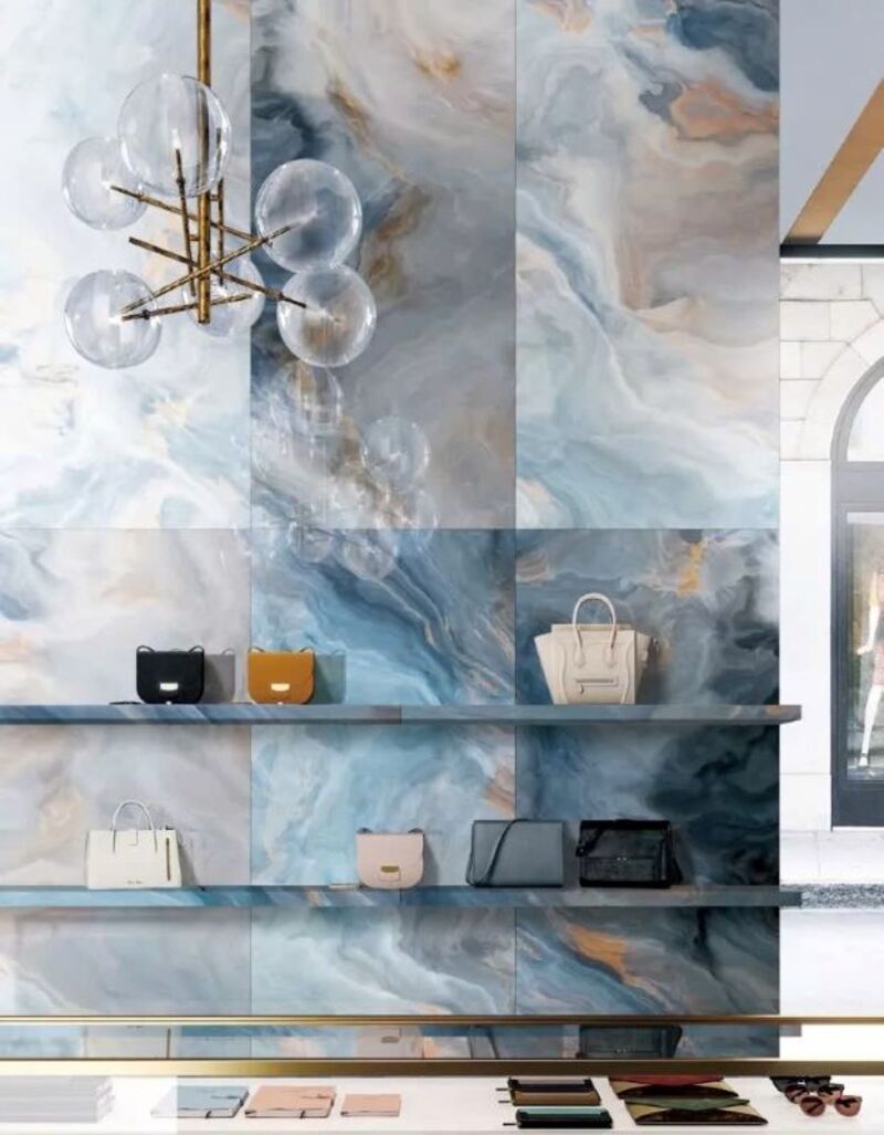 Gạch 60x120 Trung Quốc vân đá cẩm thạch màu lam