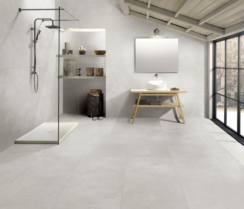 Gạch 60x120 Trung Quốc vân xi măng xám sáng