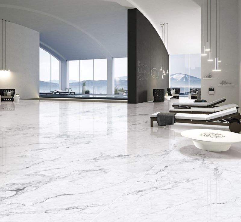 Gạch 90x180 Trung Quốc HLTQ918036EL vân đá marble tươi sáng, mềm mại