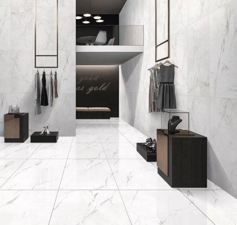 Gạch vân đá marble trắng